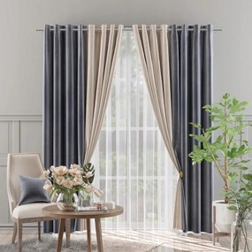 Modern velúr szalagfüggöny sötétszürke 140x250cm Moradi