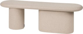 Bézs gyapjú párnázott pad Rull – noo.ma