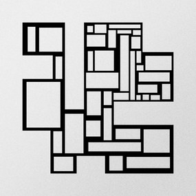 Squares fém fali dekoráció, 50×50 cm