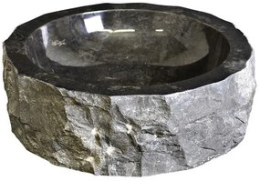 DIVERO Mosdókagyló márvány Black Ø47