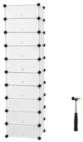 BOXIFY moduláris polcrendszer fiókokkal, fehér