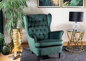 Harry Velvet fotel zöld