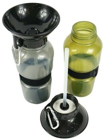 DOGS utazó palack tállal kutyák számára 500 ml - többféle színben Termék színe: Szürke