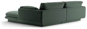 Sötétzöld sarokkanapé (bal oldali) Torino – Micadoni Home