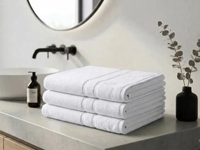 Deluxe fehér szállodai fürdőlepedő 100x200 cm, 100% pamut