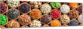 Vászonkép 90x30 Bakalie és dió