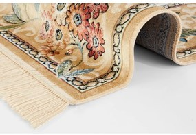 Bézs viszkóz szőnyeg 95x140 cm Oriental – Nouristan
