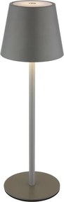 Globo 58488G-LED Dimmelhető érintéses tölthető kültéri asztali lámpa VANNIE 3W/5V IP54 1800mAh szürke