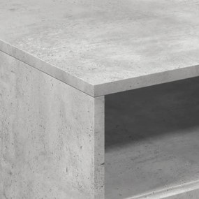 betonszürke dohányzóasztal LED-lámpákkal 50x49x40 cm