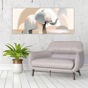 Kép - Elefánt pasztell színekben (120x50 cm)