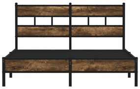 sonoma tölgy színű fejtámlás ágykeret matrac nélkül 160x200 cm