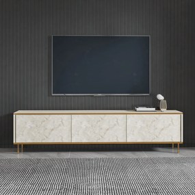 TV szekrény Imaj - Travertine, Gold