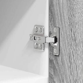 Függő szekrény polcokkal Riga 2 pcs Szürke Sonoma és fehér