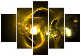 Absztrakt kép sárga gömbök (150x105 cm)
