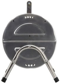 Hordozható faszén grill fényes króm