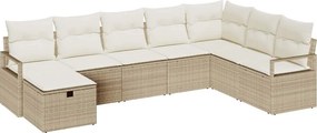 vidaXL Kanapé Szett párnával 5 pcs polirattan