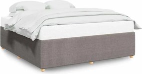 vidaXL tópszínű szövet ágykeret matrac nélkül 200 x 200 cm