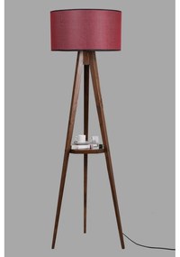 Piros-barna állólámpa textil búrával (magasság 153 cm) Sehbalı Tripod – Opviq lights