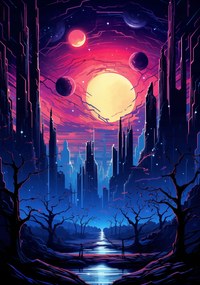 Poszter 70x100cm Csillagváros