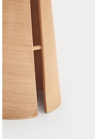 Natúr színű kerek étkezőasztal tölgyfa dekorral ø 65 cm Cep – Teulat