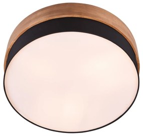 Fekete-natúr színű mennyezeti lámpa textil búrával Seasons – Trio