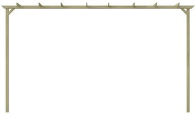 vidaXL kerti pergola impregnált fenyőfalécekből 360 x 200 x 60 cm
