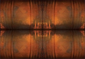 Fotótapéta Rozsdaszínű fémes ipari absztraktok 200x140 +ragasztó