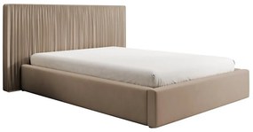 Franciaágy 180 cm Thala 180 (ágyráccsal) (tárolóhellyel) (taupe zöld + fekete). 1099723