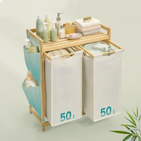 2 rekeszes szennyestartó kosár