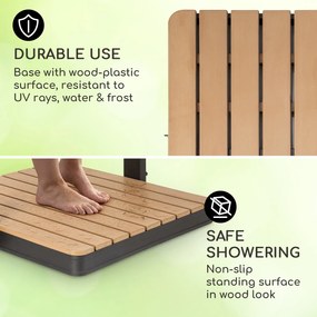 Blumfeldt Sumatra Breeze, SQ, kerti zuhany, WPC, alumínium, 70x55, szögletes