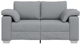 Kétfős kanapé Világosszürke 120 cm Textil