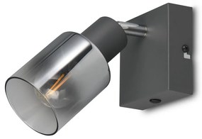 Antracitszürke spotlámpa ø 7 cm Cadiz – Trio