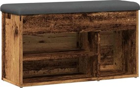 vidaXL antik fa szerelt fa cipőtároló pad 82x32x45,5 cm