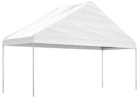 fehér polietilén pavilon tetővel 20,07 x 5,88 x 3,75 m