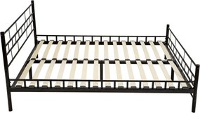 Ágy, fekete, 180x200, TAJGI