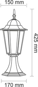 Polux LIGURIA-LT 201942 Állólámpa 1x20W/E27 IP43
