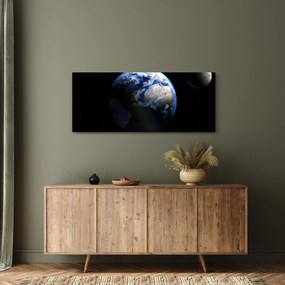 Föld és a Hold képe (120x50 cm)