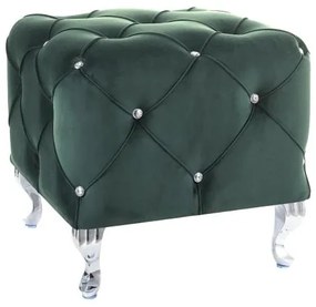 Hestia négyzetes szék, zöld / ezüst