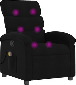 vidaXL fekete szövet dönthető masszázsfotel