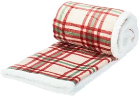 Báránybőr takaró Checkered 160 x 130 cm