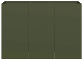 Ültetvény olívazöld 120x40x80 cm hidegen hengerelt acélból