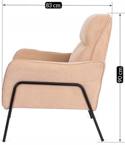 Fotel Bézs Színben. ALBERTO