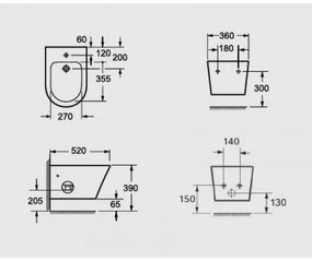 AREZZO design INDIANA függesztett bidet AR-103