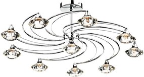 DAR LIGHTING LUT2350 LUTHER Kristály Mennyezeti Lámpa Csiszolt Króm G9 IP20