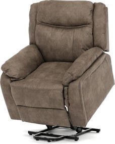 Elektromos relax fotel állítható háttámlával barna vintage szövet TV-Q8668 BR3