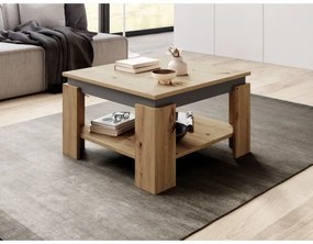 OLAF dohányzóasztal, artisan tölgy/antracit