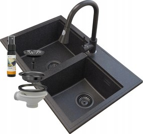 Gránit Mosogató Csaptelep Snake Gránit Szifon Hektor