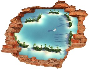 Lyuk 3d fali matrica Szív alakú sziget nd-c-14973278