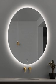 Viva AURA PINO 60 fürdőszoba tükör - érintőkapcsolóval - AMBIENT LED - ELIPSZIS -ÁLLÓ - 60x80 cm