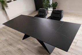 Westin bővíthető étkezőasztal fekete 160-240cm